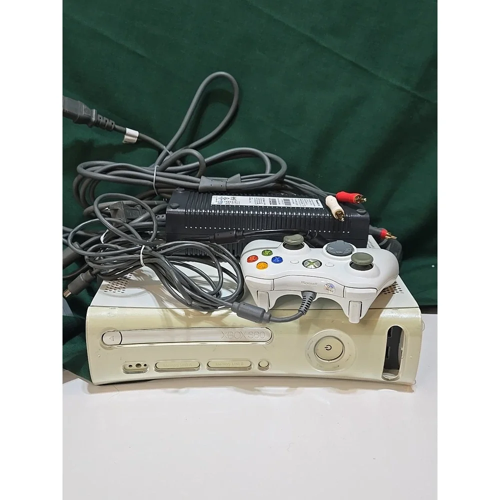 Original Xbox 360 Jasper Arcade 60GB White Console Bundle Tested SEE Description